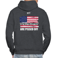 We The people... Are Pissed Off (On Back White) Hoodie - charcoal grey