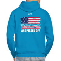 We The people... Are Pissed Off (On Back White) Hoodie - turquoise