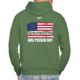 We The people... Are Pissed Off (On Back White) Hoodie - military green