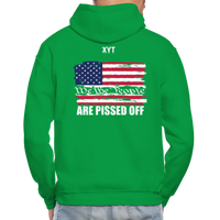 We The people... Are Pissed Off (On Back White) Hoodie - kelly green