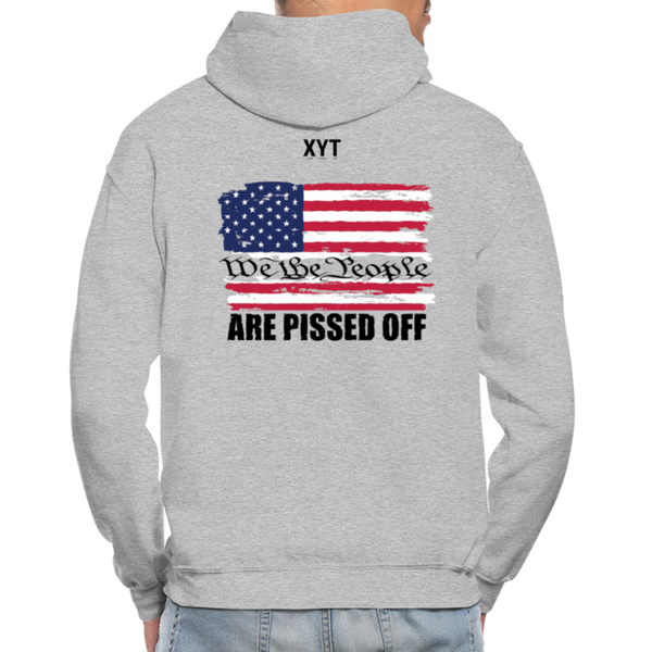 We The people... Are Pissed Off (On Back Black) Hoodie - heather gray