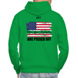 We The people... Are Pissed Off (On Back Black) Hoodie - kelly green