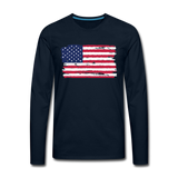 American Flag  - Long Sleeve - deep navy