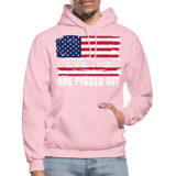 We The people... Are Pissed Off (White) Hoodie - light pink