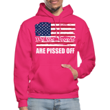 We The people... Are Pissed Off (White) Hoodie - fuchsia