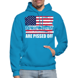 We The people... Are Pissed Off (White) Hoodie - turquoise