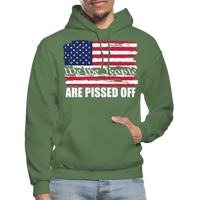 We The people... Are Pissed Off (White) Hoodie - military green