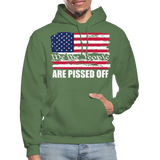 We The people... Are Pissed Off (White) Hoodie - military green