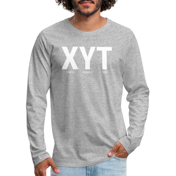 XYT Brand Premium Long Sleeve T-Shirt - heather gray