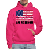 We The people... Are Pissed Off (Black) Hoodie - fuchsia