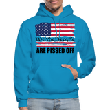 We The people... Are Pissed Off (Black) Hoodie - turquoise