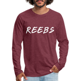 REBBS Premium Long Sleeve T-Shirt - heather burgundy