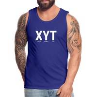 XYT Brand Premium Tank (White) - royal blue