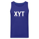 XYT Brand Premium Tank (White) - royal blue