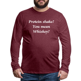 Whiskey Premium Long Sleeve T-Shirt - heather burgundy