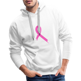 Cancer Pink Ribbon Premium Hoodie - white