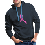 Cancer Pink Ribbon Premium Hoodie - navy