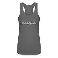 Hide & Watch Women’s Tri-Blend Racerback Tank - charcoal