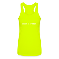 Hide & Watch Women’s Tri-Blend Racerback Tank - neon yellow