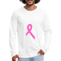 Cancer Pink Ribbon Premium Long Sleeve T-Shirt - white