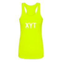 XYT Brand Women’s Tri-Blend Racerback Tank - neon yellow