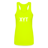 XYT Brand Women’s Tri-Blend Racerback Tank - neon yellow