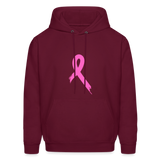 Cancer Pink Ribbon Tee (Survivor on Back) Premium Hoodie - burgundy