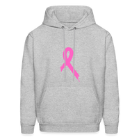 Cancer Pink Ribbon Tee (Survivor on Back) Premium Hoodie - heather gray