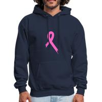 Cancer Pink Ribbon Tee (Survivor on Back) Premium Hoodie - navy