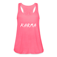 Karma Tri-Blend Racerback Tank - neon pink