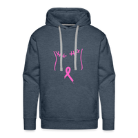 Breast Cancer Premium Hoodie - heather denim