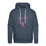 Breast Cancer Premium Hoodie - heather denim