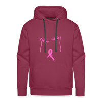 Breast Cancer Tee (Survivor on Back) Premium Hoodie - burgundy