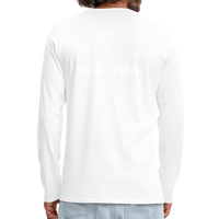 Breast Cancer Tee (Survivor on Back) Premium Long Sleeve T-Shirt - white