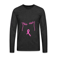 Breast Cancer Tee (Survivor on Back) Premium Long Sleeve T-Shirt - charcoal grey