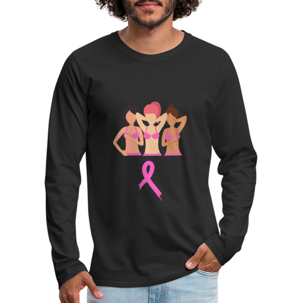 Breast Cancer Group Premium Long Sleeve T-Shirt - black