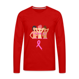 Breast Cancer Group Premium Long Sleeve T-Shirt - red