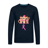 Breast Cancer Group Premium Long Sleeve T-Shirt - deep navy